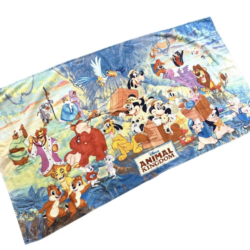 Disney Animal Kingdom Beach Towel Classic Characters 57 x 30 Cotton Blend